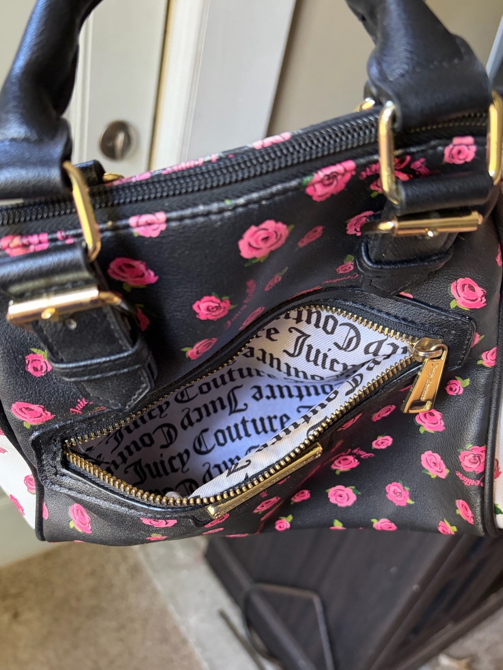 Juicy Couture Rose Shadows Floral Dome Satchel Bag - Picture 3 of 6